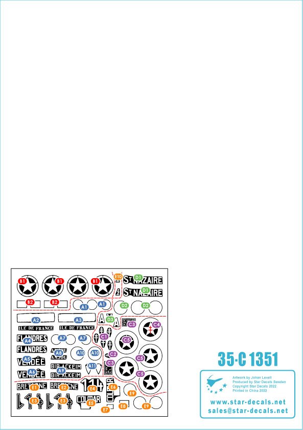 Star Decals 35-C1351 FFI 1. Captured German tanks. French Resistance - Forces Françaises de lInterieur 1/35 – zdjęcie 2