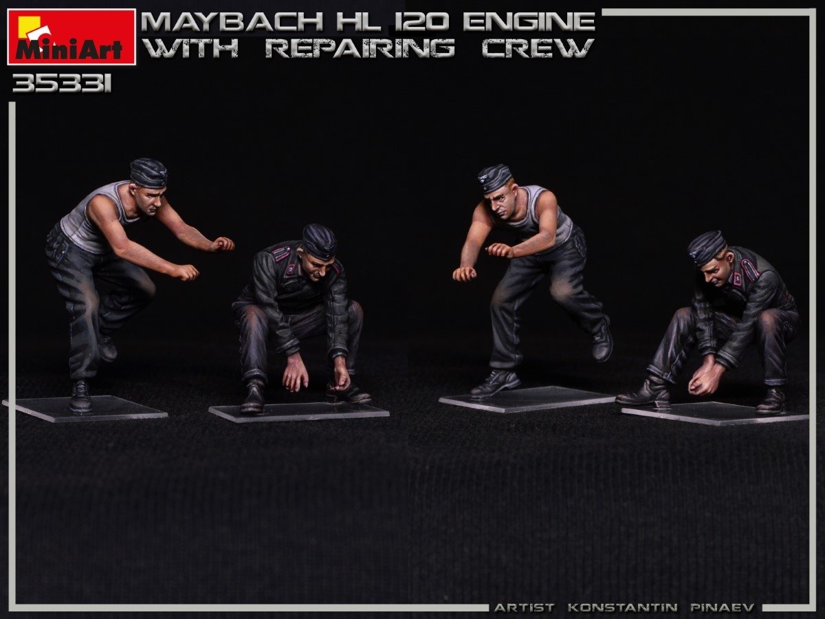 Miniart 35331 Moteur Maybach HL 120 pour chars Panzer III/IV avec équipe de réparation 1/35 – image 12
