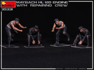 Miniart 35331 Moteur Maybach HL 120 pour chars Panzer III/IV avec équipe de réparation 1/35 – image 12