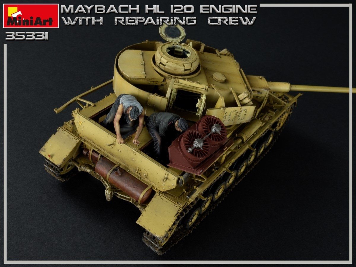 Miniart 35331 Moteur Maybach HL 120 pour chars Panzer III/IV avec équipe de réparation 1/35 – image 15