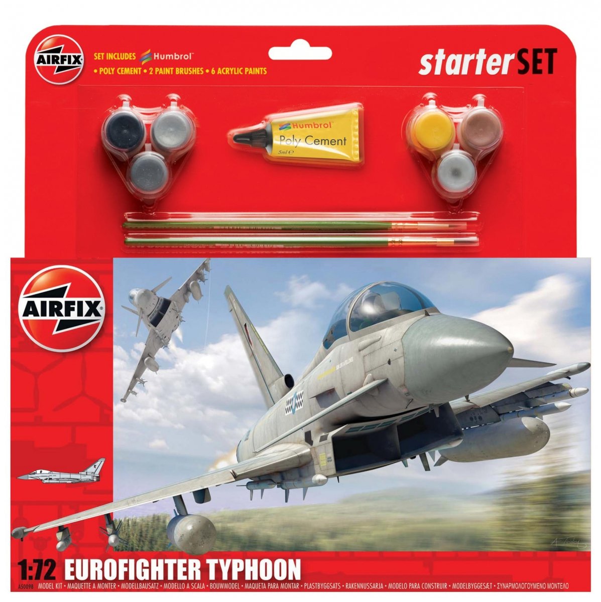 Kit de démarrage Airfix 50098 Eurofighter Typhoon au 1/72