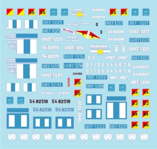 Star Decals 35-C1392 UNEF Ferrets canadiens. Casques bleus du Moyen-Orient n° 3. Voitures de reconnaissance Ferret Mk 1 au 1/35  – image 2
