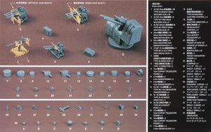 Hasegawa QG18 (72118) Ensemble d&amp;#39;équipement de navire de la marine japonaise A (mitrailleuses et armes optiques) 1/350