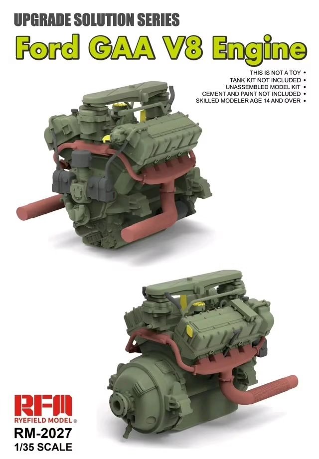 Solution de mise à niveau du moteur Ford GAA V8 pour Rye Field Model 2027 à l&amp;#39;échelle 1/35