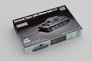 Trumpeter 07164 German Tiger with 88mm kwk L/71 1/72 – zdjęcie 2