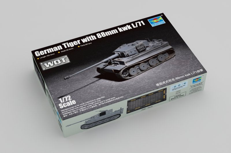 Trumpeter 07164 German Tiger with 88mm kwk L/71 1/72 – zdjęcie 2