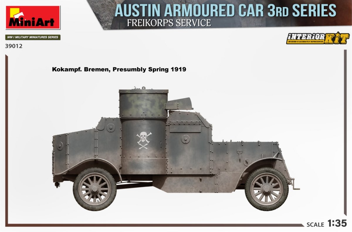 MiniArt 39012 VOITURE BLINDÉE AUSTIN 3ème SÉRIE : SERVICE FREIKORPS. KIT INTÉRIEUR 1/35 – Bild 3