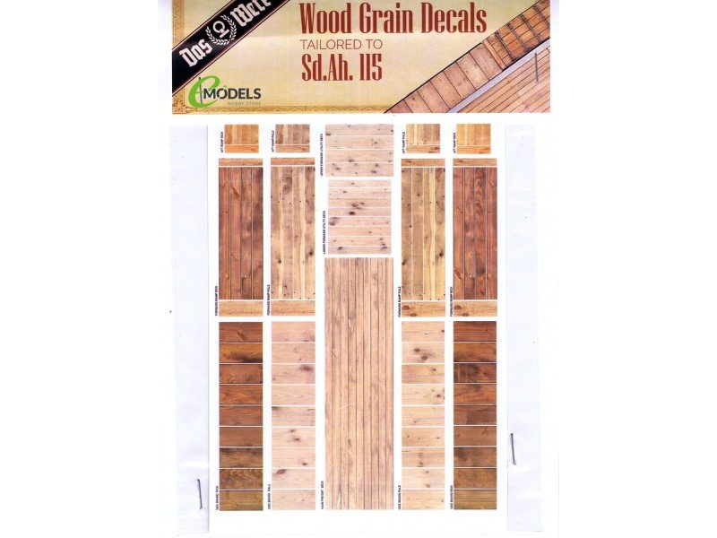Das Werk DWA001 – autocollants en Grain de bois pour Das Werk DW35003 1/35