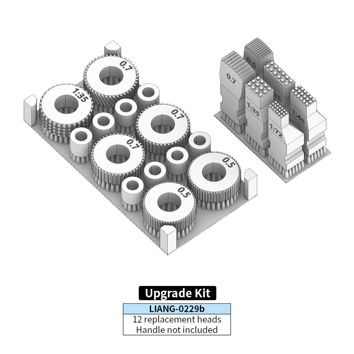 Outils Liang 0229B pour kit de mise à niveau du revêtement Zimmerit  – immagine 2