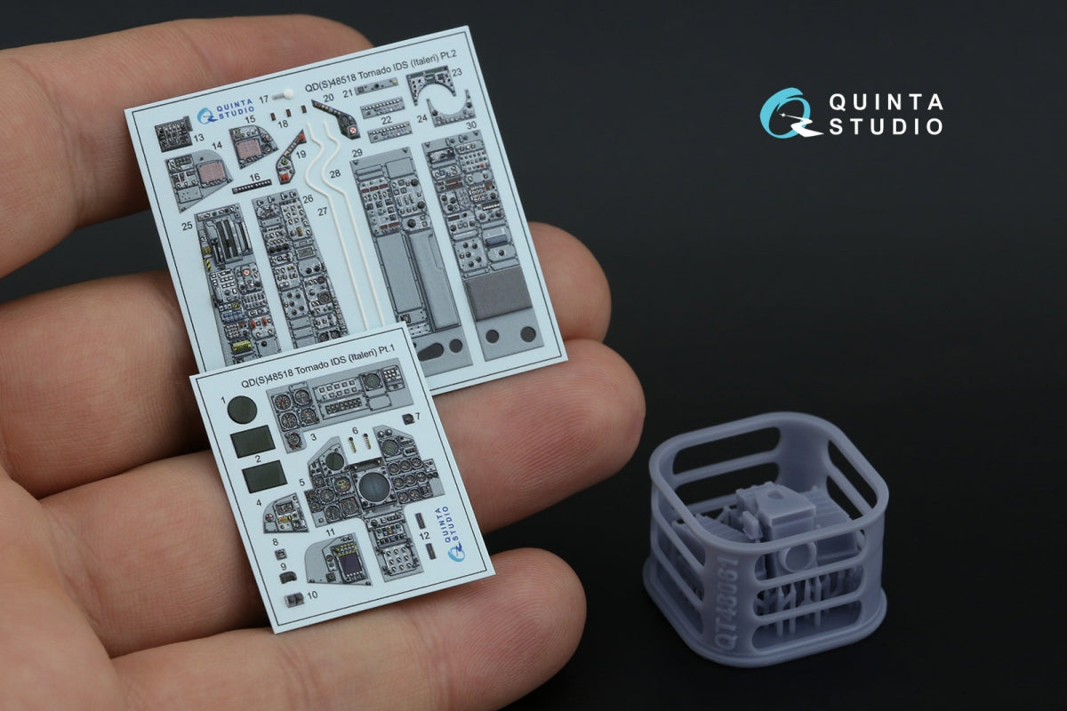 Quinta Studio QDS+48518 Tornado IDS Intérieur coloré imprimé en 3D sur papier décalcomanie (Italeri) (petite version) (avec pièces en résine imprimées en 3D) 1/48 – immagine 2