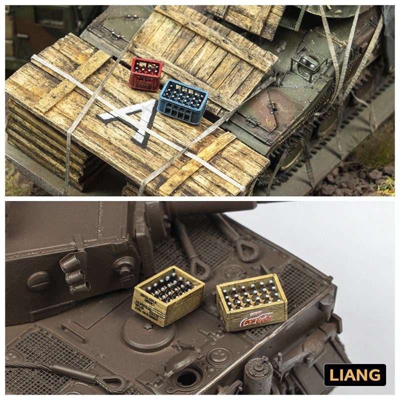 Liang 0433 Caisses de bouteilles de bière et de soda Seconde Guerre mondiale x 4 1/35 – Bild 3
