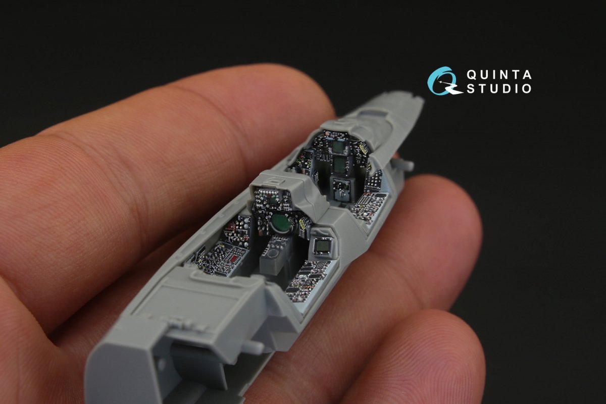 Intérieur imprimé en 3D et coloré sur papier décalcomanie Quinta Studio QD72025 F-14A (pour kit GWH) 1/72 – Bild 5