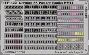 Eduard TP522 Grades de Panzer SS allemands Seconde Guerre mondiale 1/35