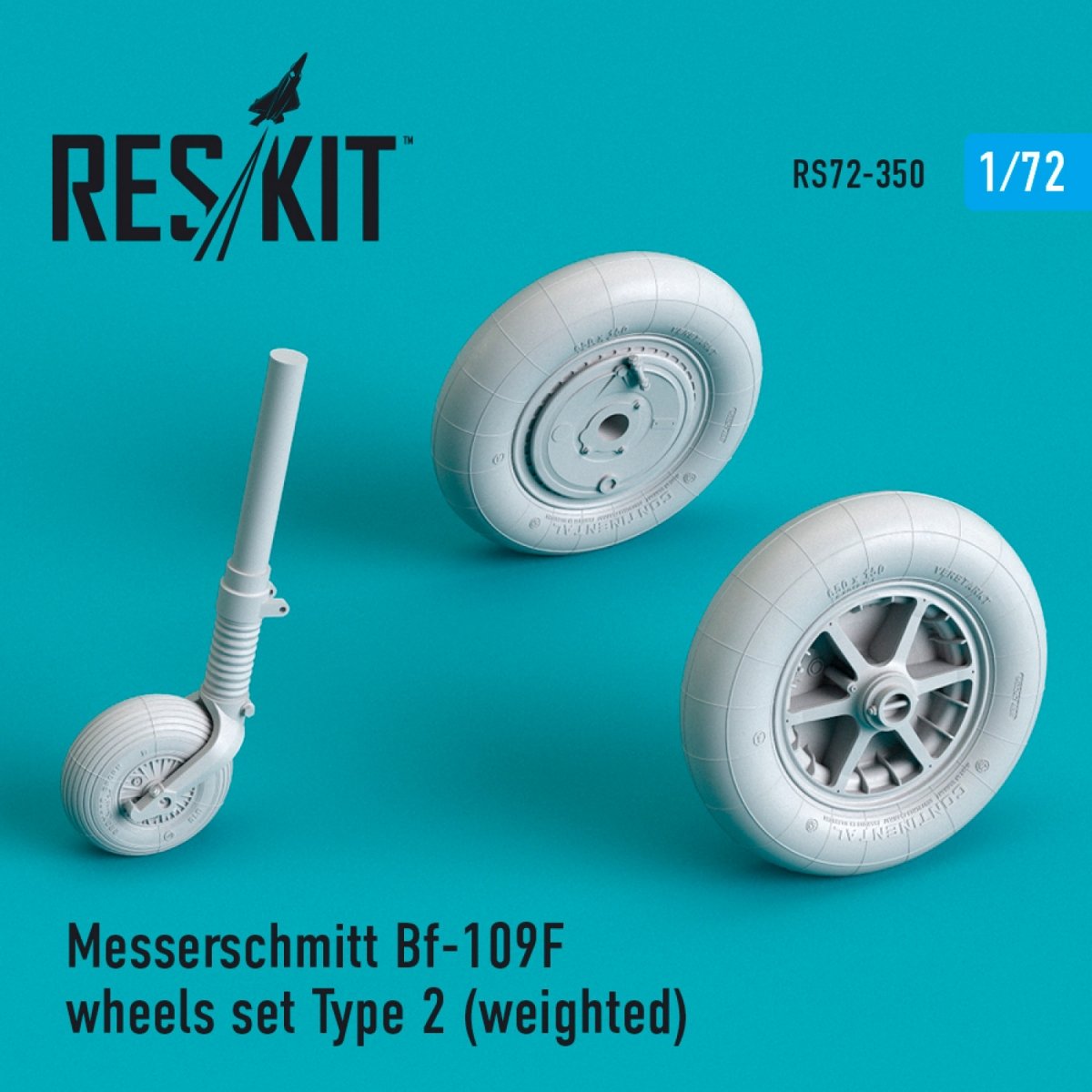 RESKIT RS72-0350 BF-109 (F, G-EARLY) JEU DE ROUES TYPE 2 (LESTÉ) 1/72