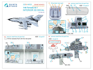 Quinta Studio QDS+48520 Tornado Gr.1 Intérieur coloré imprimé en 3D sur papier décalcomanie (Italeri) (petite version) (avec pièces en résine imprimées en 3D) 1/48 – image 7