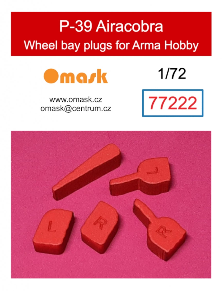 Omask 77222 Bouchons de puits de train d'atterrissage pour P-39 Airacobra (pour Arma Hobby) 1/72 