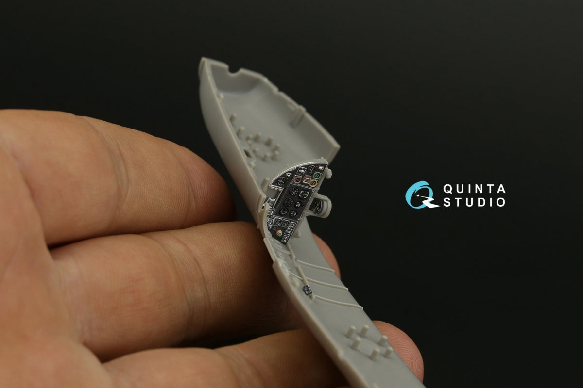 Intérieur imprimé en 3D et coloré sur papier décalcomanie Quinta Studio QD48410 pour la famille Hurricane (Arma Hobby) à l&amp;#39;échelle 1/48 – image 3