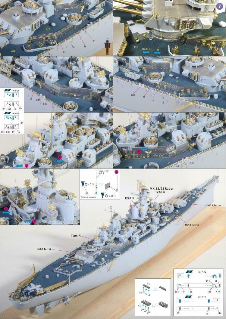 Very Fire 350009 USS Missouri (BB-63) Kit de détails (Very Fire 350903, 350909) 1/350 – Bild 3