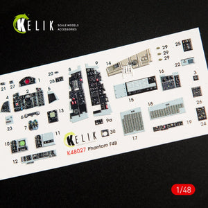 Décalcomanies 3D intérieures KELIK K48027 pour maquette Tamiya au 1/48 – Bild 4