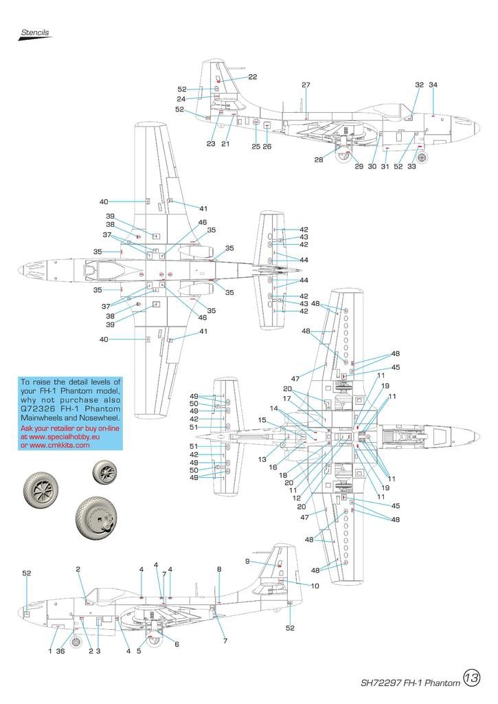 Special Hobby 72297 FH-1 Phantom Équipes de démonstration et d&amp;#39;entraînement 1/72 – image 7