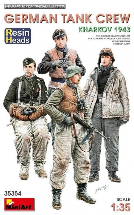 MiniArt 35354 Équipage de char allemand Kharkov 1943 (Têtes en résine) 1/35