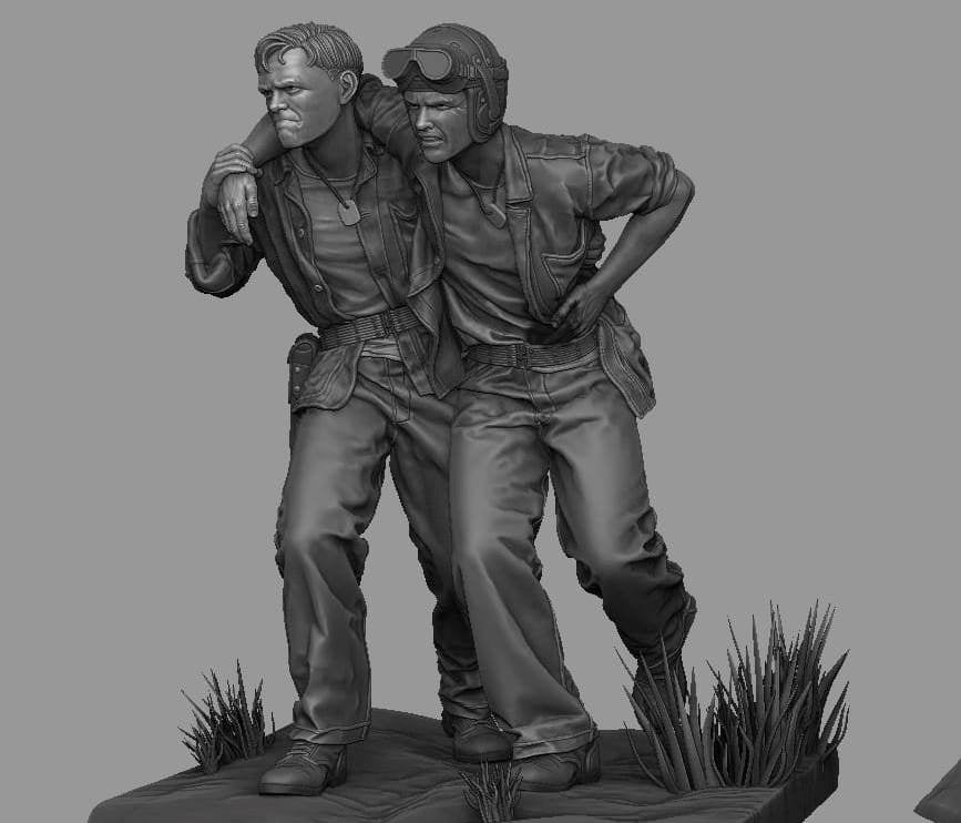 Panzer Art FI35-208 Ensemble de tankistes blessés de l&amp;#39;USMC au 1/35  – image 2