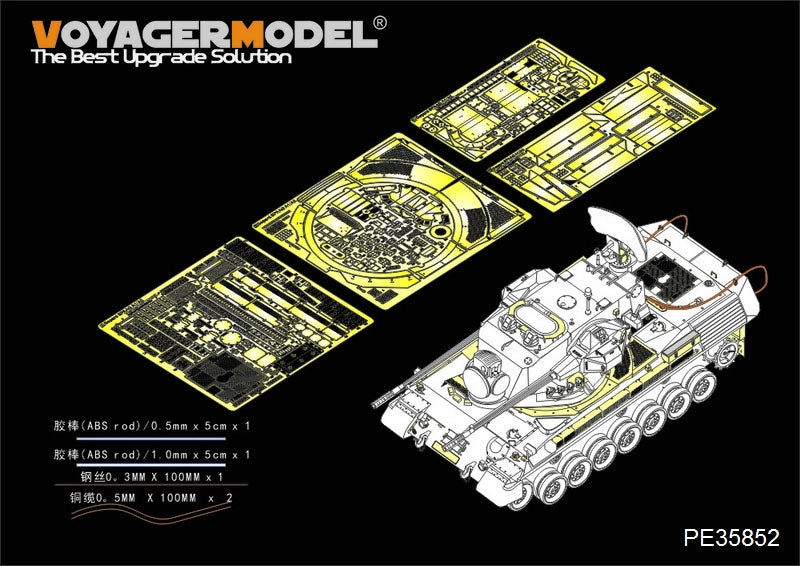 Maquette Voyager PE35852 Guépard allemand moderne A1 SPAAG Basic pour MENG TS-030 1/35