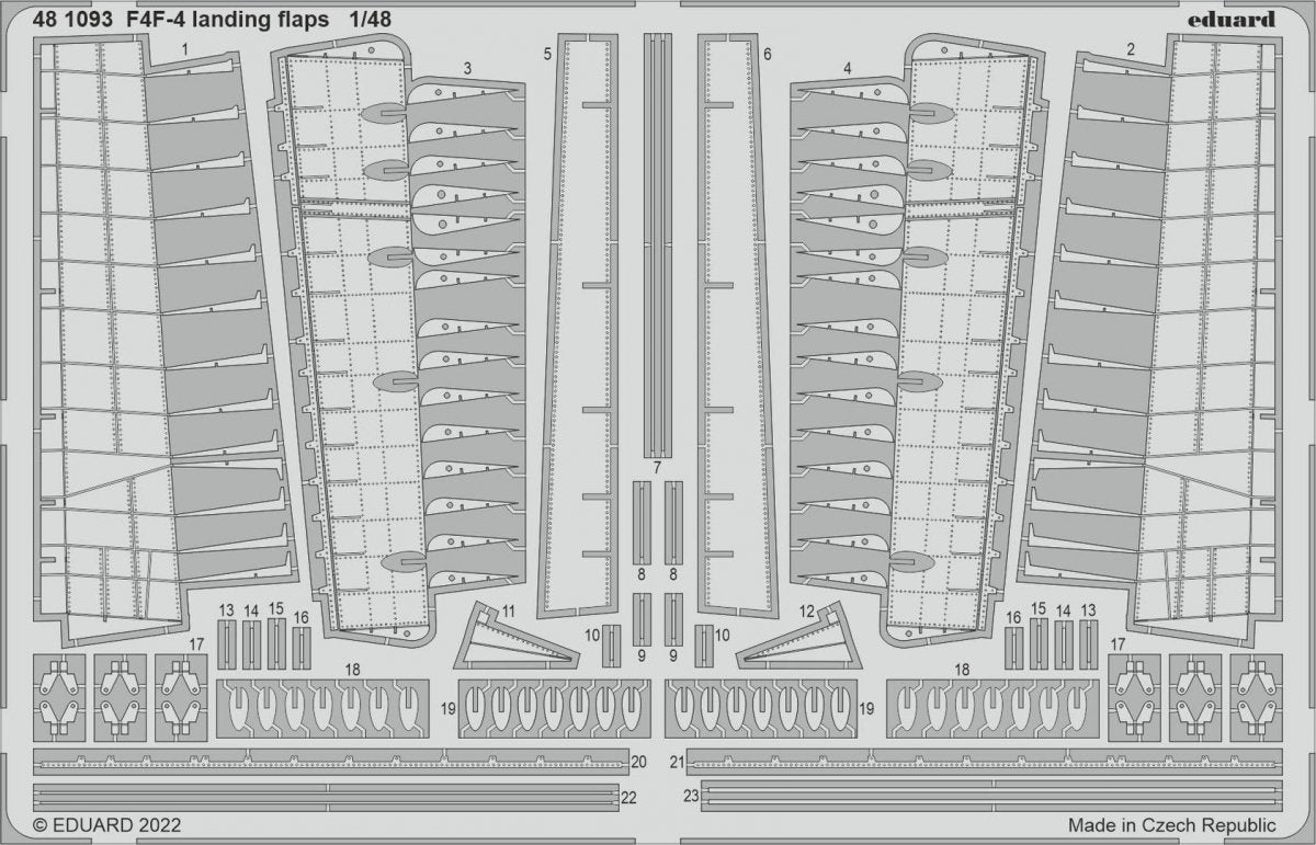 Volets d'atterrissage Eduard 481093 F4F-4 EDUARD 1/48
