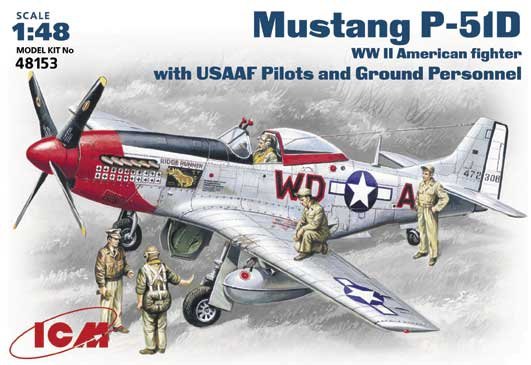 ICM 48153 Mustang P-51D avec pilotes et personnel au sol de l&amp;#39;USAAF (1/48)