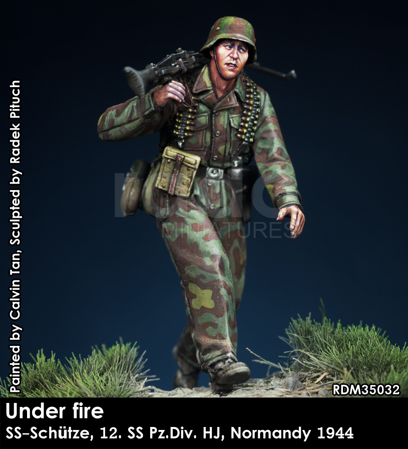 RADO Miniatures RDM35032 Sous le feu. W-SS MG Schütze, 12. SS-Pz.Div. HJ, Normandie 1944 1/35