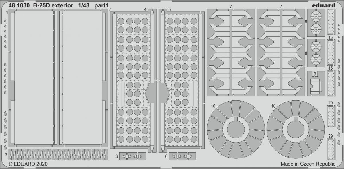 Eduard 481030 B-25D exterior 1/48 REVELL – zdjęcie 2