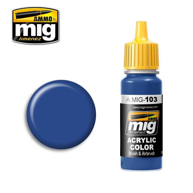 MUNITIONS de Mig Jimenez 0103 BLEU MOYEN 17ml.