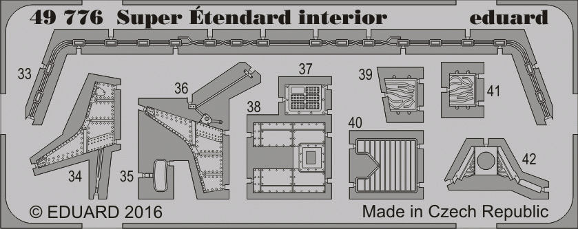 Eduard 49776 Super Étendard intérieur MODÈLE CINÉTIQUE 1/48 – image 2