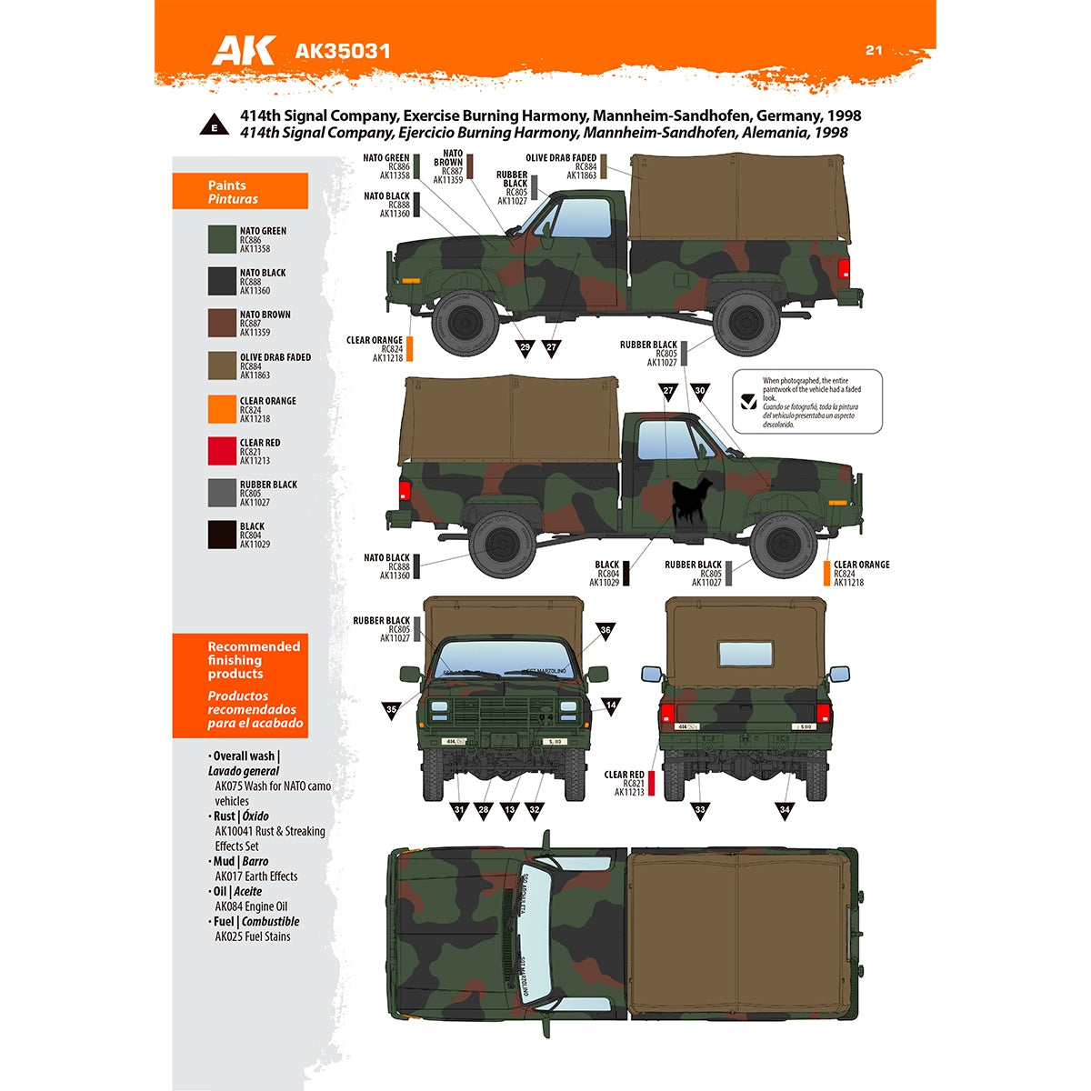 AK Interactive AK35031 M1008 TRANSPORT DE TROUPES AVEC BÂCHE 1/35  – imagen 16
