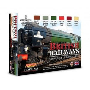 Coffret de peinture acrylique Lifecolor XS10 British Railways, lot de 1 (6 x 22 ml)