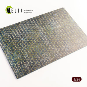 KELIK KS24011 Route pavée années 1910-1930 - Socle en acrylique 3 mm (280 x 180 mm) (170 g) (210 g) 1/24