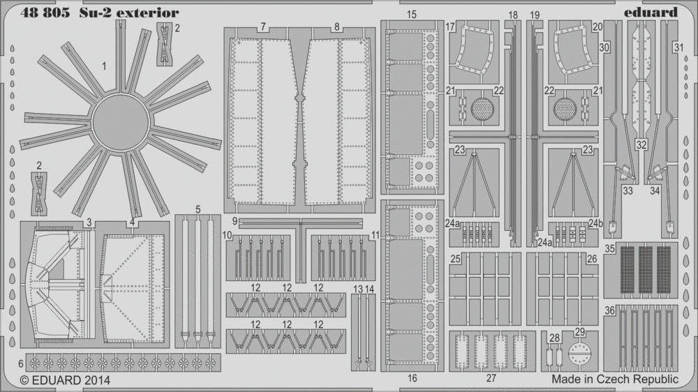 Eduard 48805 Su-2 extérieur 1/48 ZVEZDA