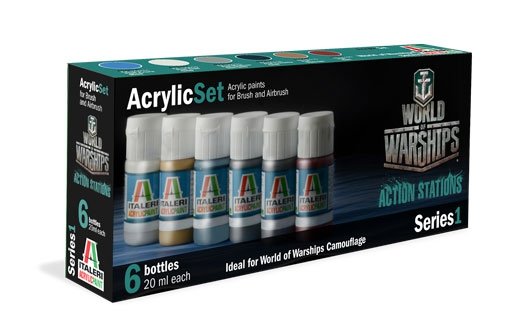 Coffret acrylique Italeri 447AP : World of Warships (6 x 20 ml)