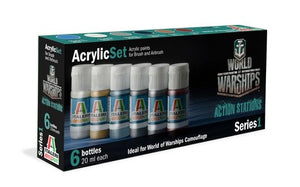 Coffret acrylique Italeri 447AP : World of Warships (6 x 20 ml)