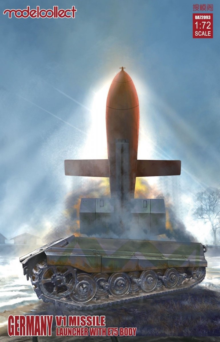 Modelcollect UA72093 Lance-missiles V1 allemand de la Seconde Guerre mondiale avec corps E75 (1/72) 