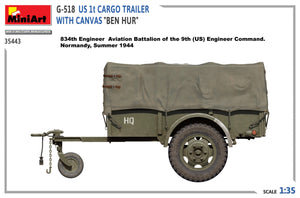 MiniArt 35443 G-518 US 1t REMORQUE CARGO AVEC TOILE BEN HUR 1/35 – Bild 3