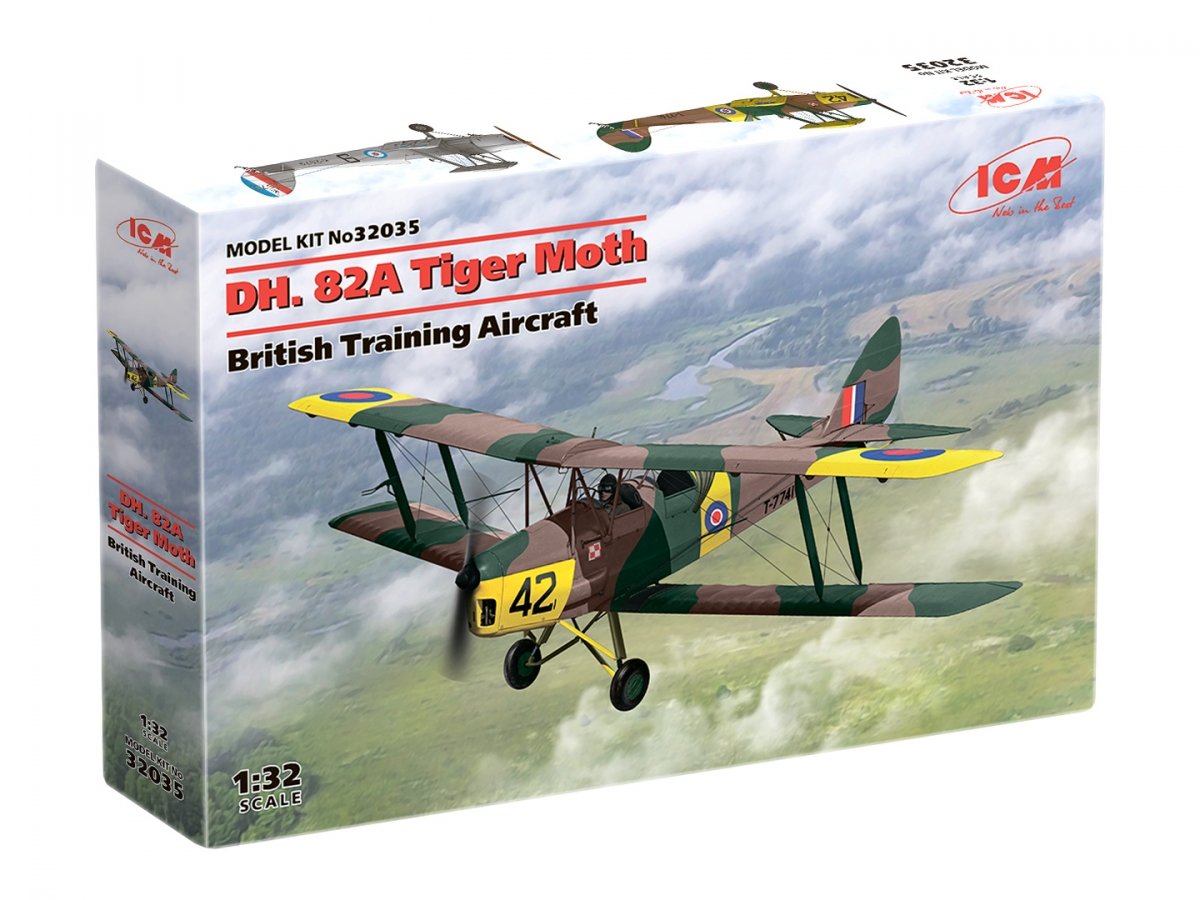 ICM 32035 DH.82 Tiger Moth Avion d&amp;#39;entraînement britannique 1/32