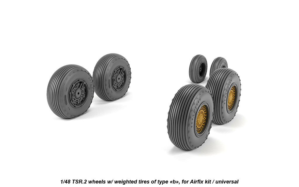 Armory Models AW48413 Roues BAC TSR.2 avec pneus lestés, type « b » (GY) 1/48 – Bild 2