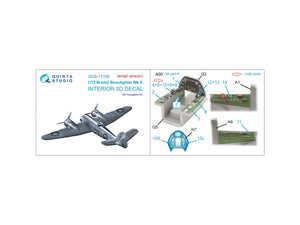 Intérieur imprimé en 3D et coloré sur papier décalcomanie (Hasegawa) (petite version) Quinta Studio QDS-72198 Bristol Beaufighter Mk.X, échelle 1/72 – Bild 2