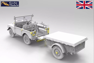 Gecko Models 35GM0076 Guerre de Corée Véhicule utilitaire britannique FV18001 Mk. 1 80 pouces 4x4 (première production) avec remorque Bantam de 10 quintaux 1/35 – imagen 4