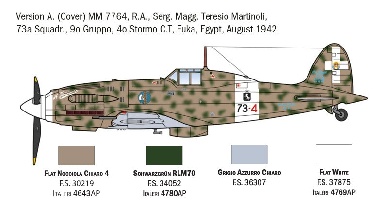 Italeri 1481 Macchi MC.202 Flogore &amp;quot;As&amp;quot; - 5 As de la Regia Aeronautica Versions 1/72 – image 2