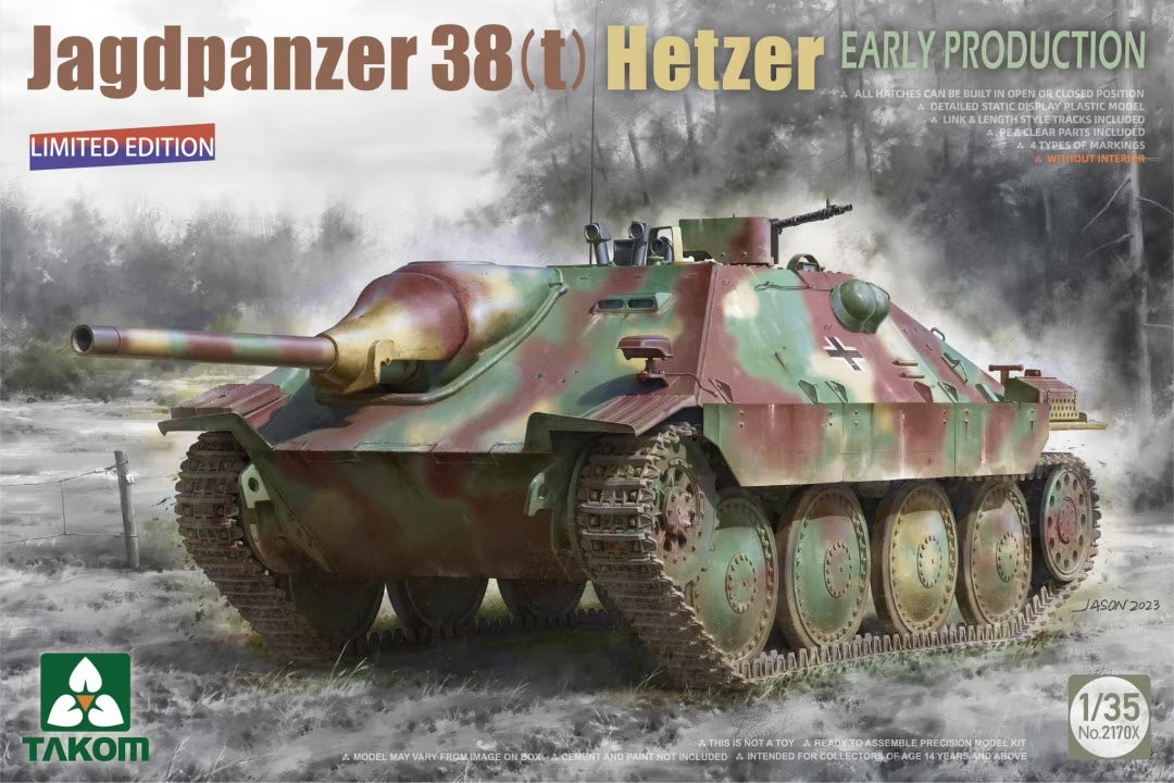 Takom 2170X Jagdpanzer 38(t) Hetzer Early Production Édition Limitée 1/35