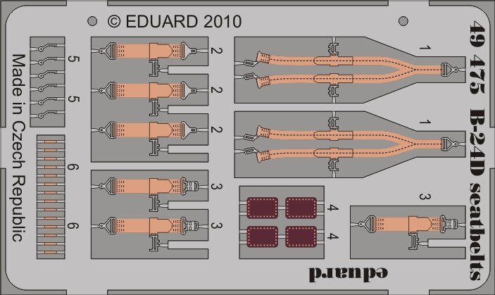 Ceintures de sécurité Eduard 49475 B-24D REVELL Academy