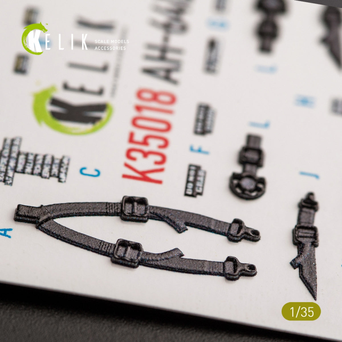 KELIK K35018 AH-64D APACHE - Décalcomanies 3D pour intérieur de maquette TAKOM au 1/35 – image 6