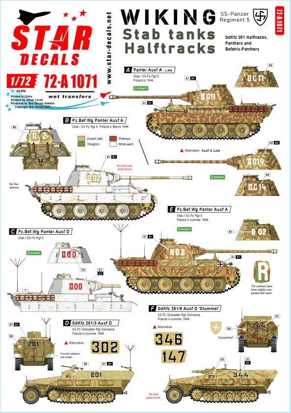 Star Decals 72-A1071 Viking #2. 1/72
